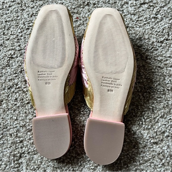 NWT Jeffrey Campbell Mitzy Slide Gold Pink 8 - Picture 10 of 11